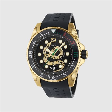 gucci watch with snake on face|Gucci snake dive watch.